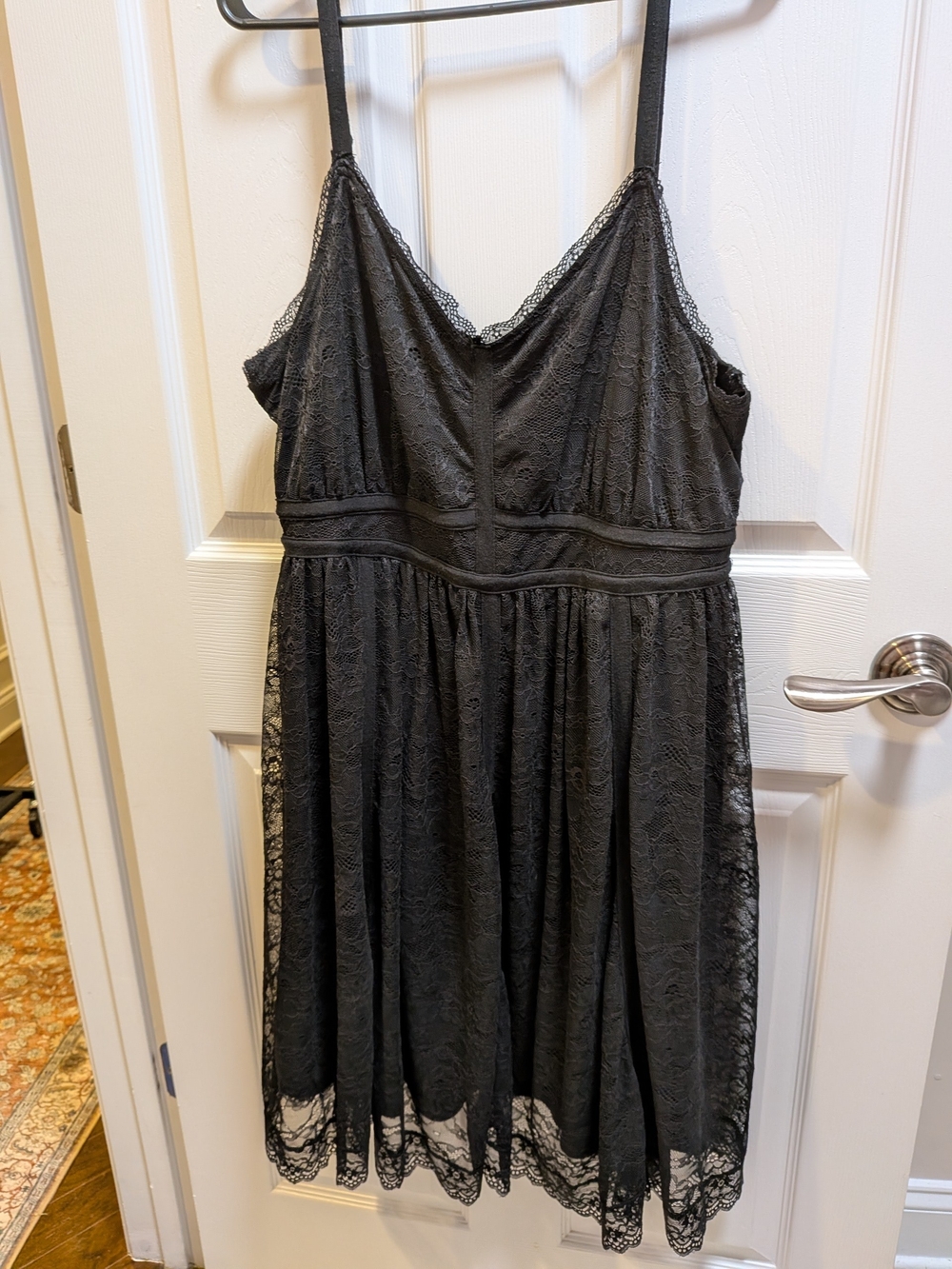 Torrid Black Lace Midi Dress with Spaghetti Straps Size 2